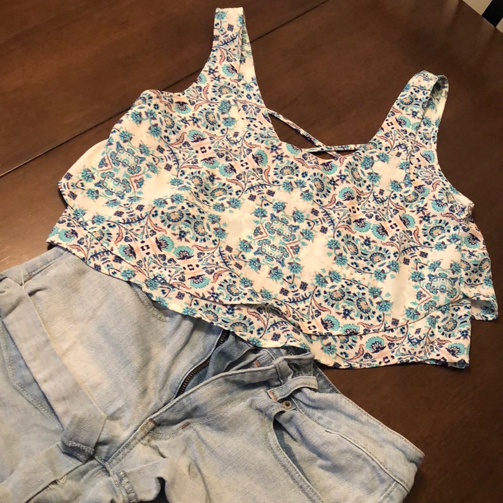 Brand new floral crop top